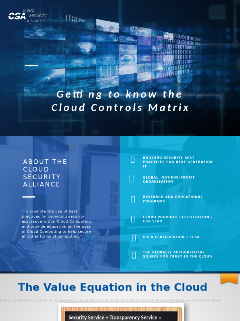 Understanding the Cloud Controls Matrix | PDF | Cloud Computing ...