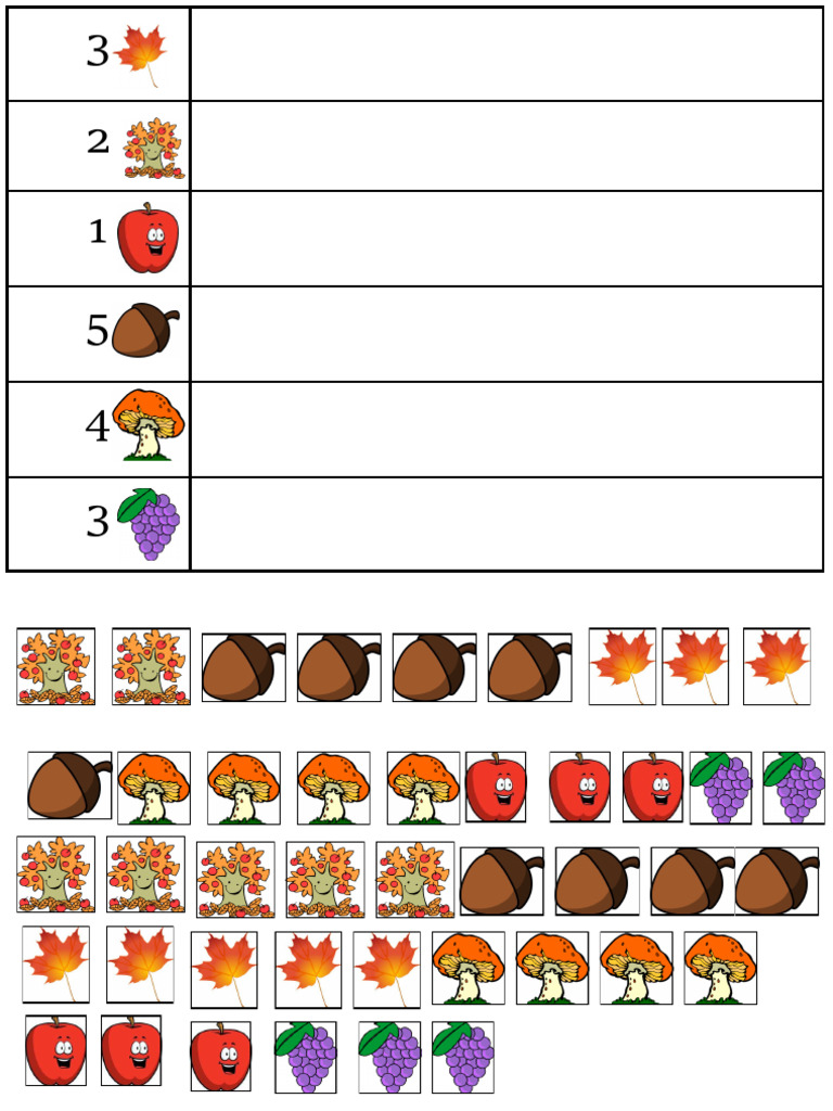 Automne Numeration 5 | PDF