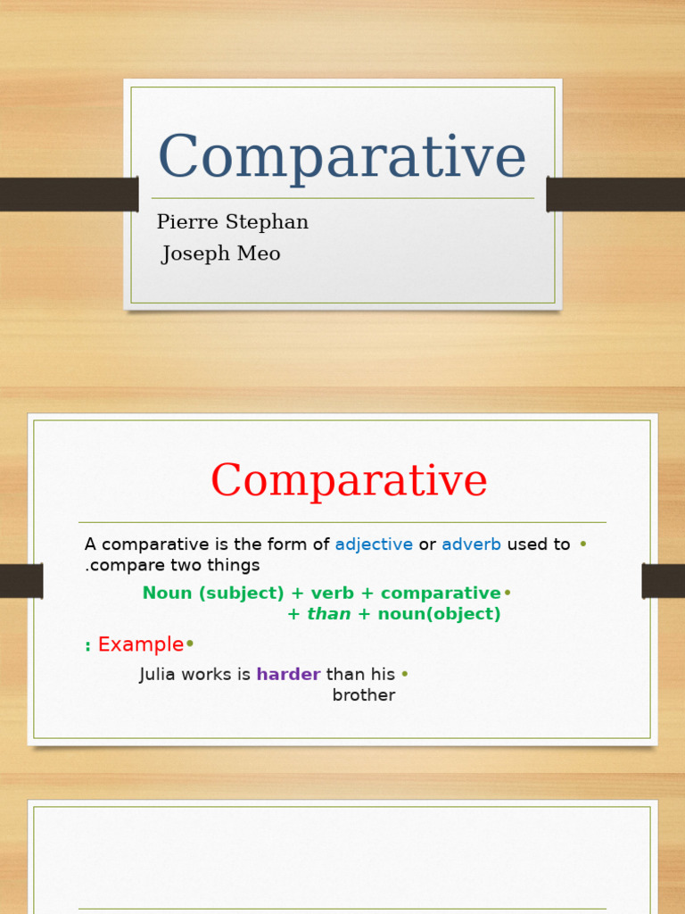 Understanding Comparative Adjectives | PDF