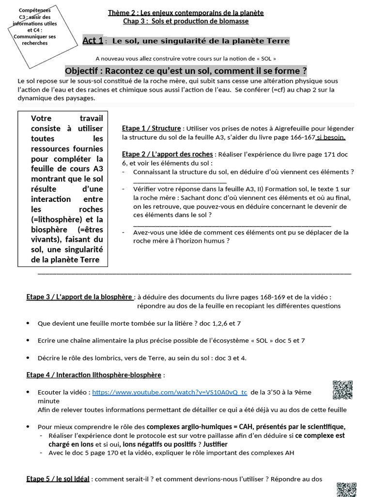 Enjeux des sols et biomasse terrestre | PDF | Sol (pédologie ...