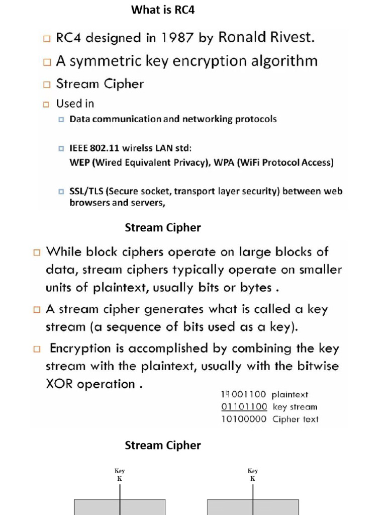 Understanding RC4 Stream Cipher | PDF