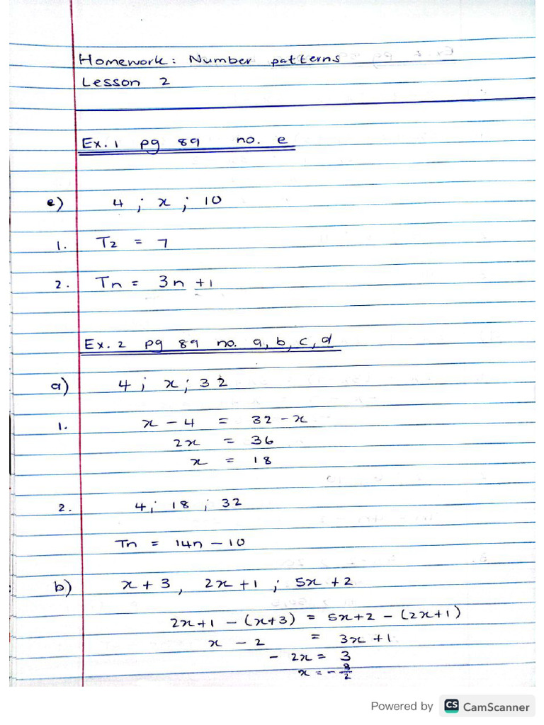 G10 - L2 Answ Number Patterns | PDF