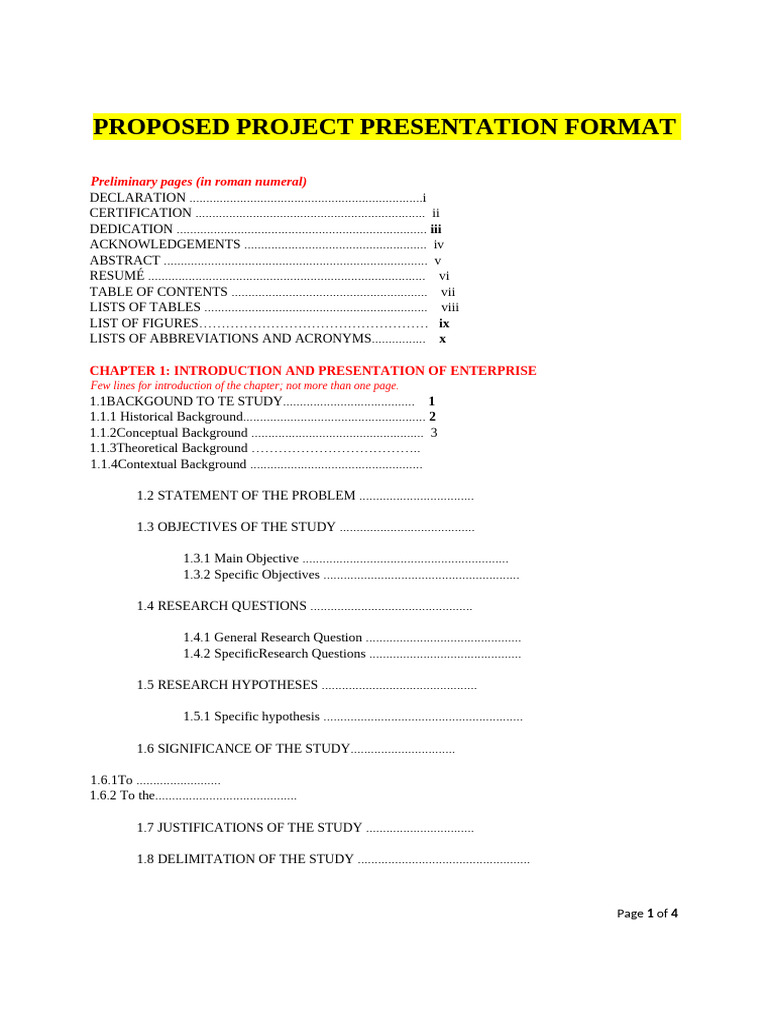 Project Presentation Format Guide | PDF | Unified Modeling Language ...