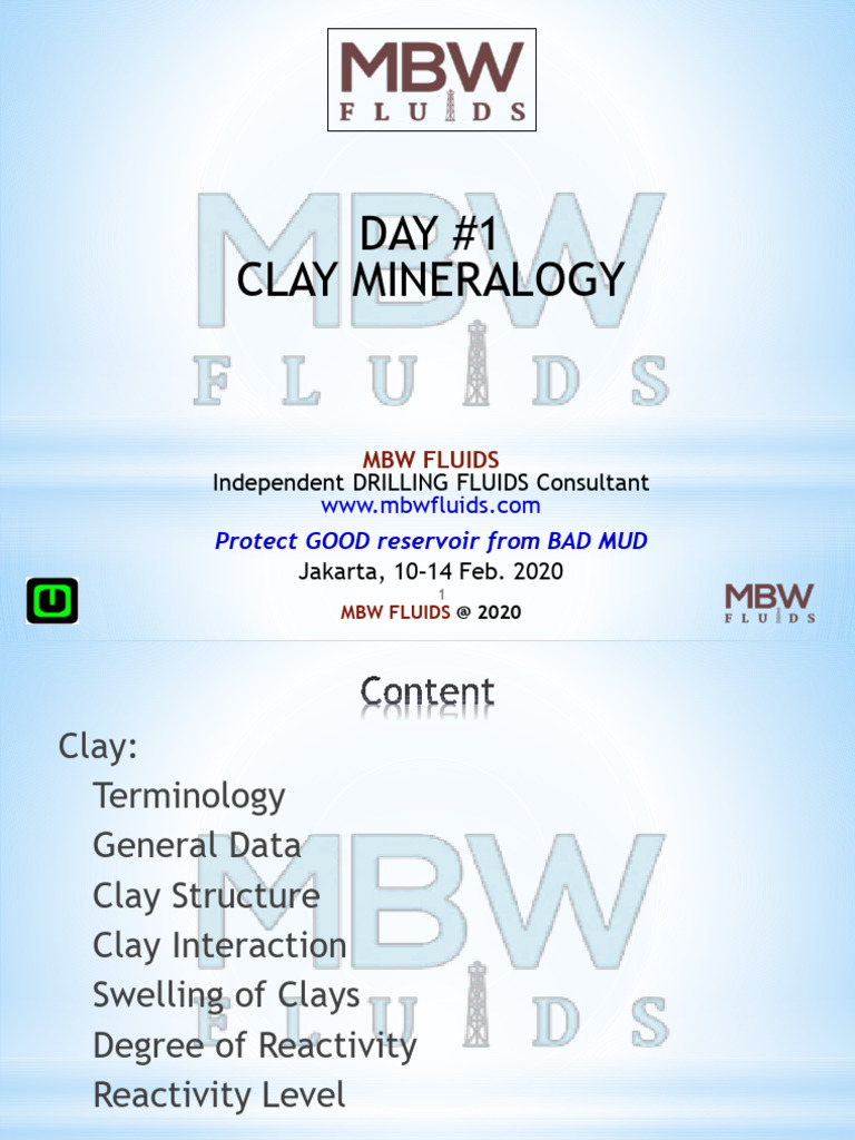 Day 1a_Clay Mineralogy | PDF | Clay | Sodium
