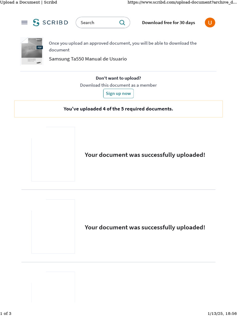 Upload A Document - Scribd4 | PDF | Scribd | Digital Technology