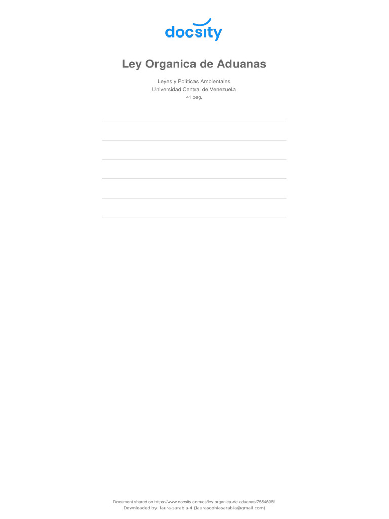 Ley Orgánica de Aduanas en Venezuela | PDF | aduana | Regulación