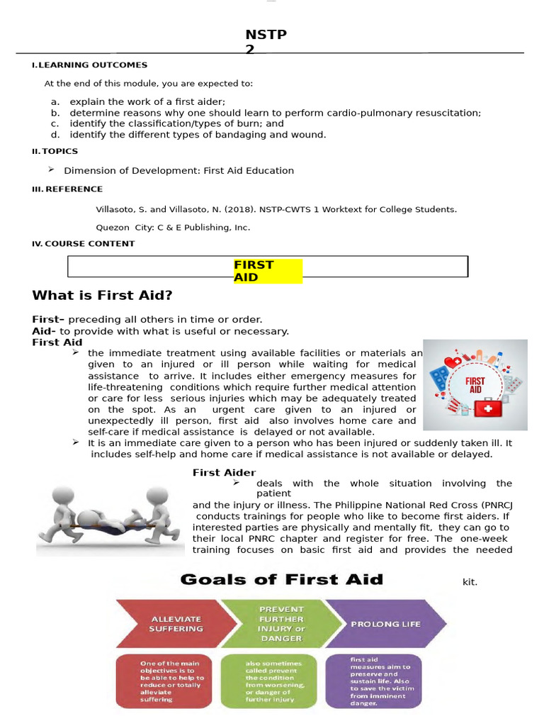 First Aid Education in NSTP | PDF | Cardiopulmonary Resuscitation ...