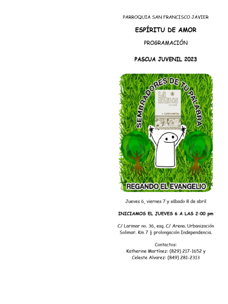 Programación Pascua Juvenil 2023 | PDF | Adoración Cristiana Y Liturgia ...