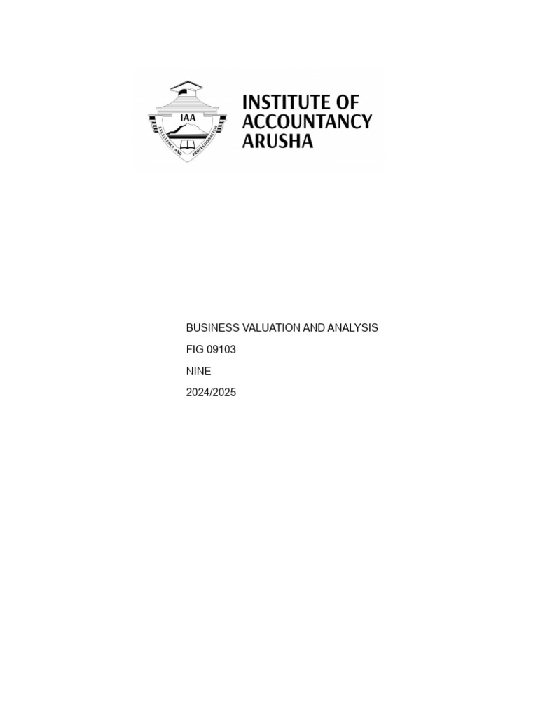 Business Valuation Assignment MFI 2024/25 | PDF | Cost Of Capital ...