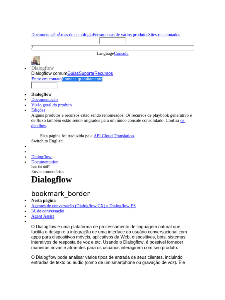 Introdução ao Dialogflow e IA Conversacional | PDF | Aplicativo para ...