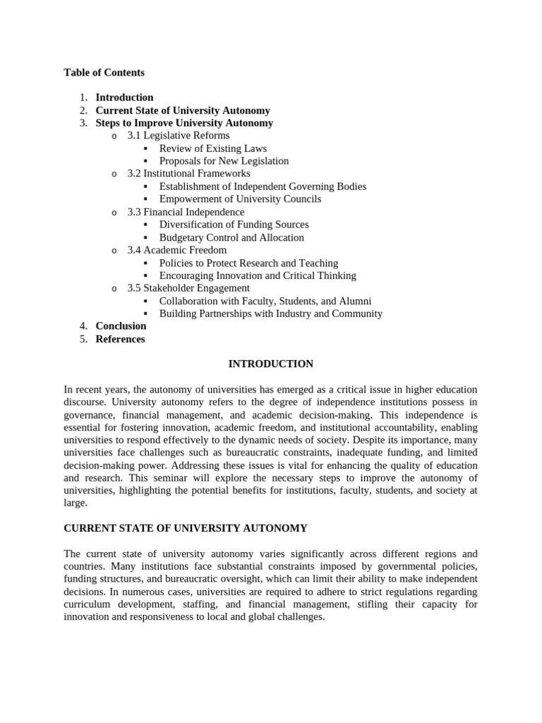 University Autonomy | PDF | University | Academic Freedom