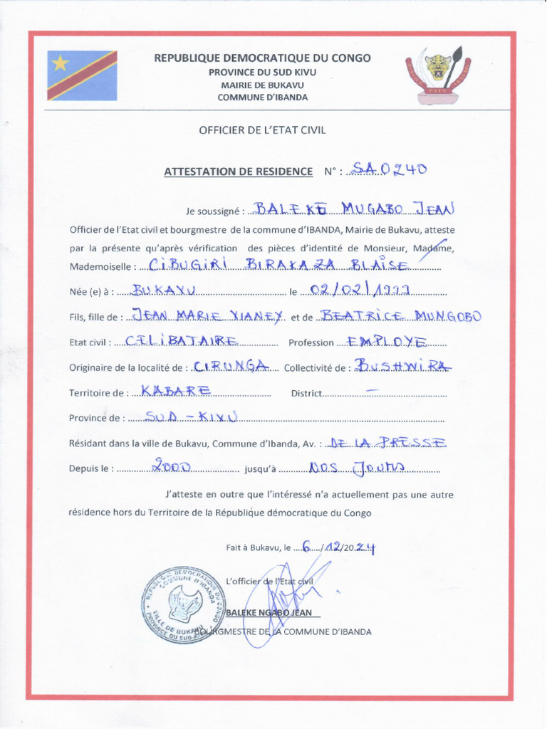 attestation-de-residence-pdf