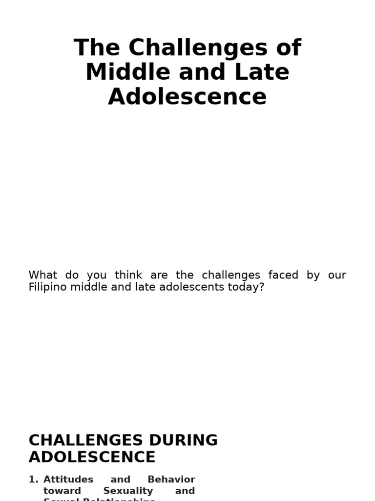 Challenges Faced by Filipino Adolescents | PDF | Adolescence | Self Concept