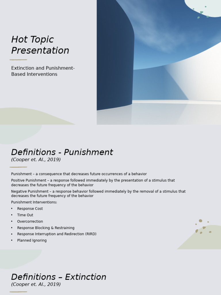 Extinction and Punishment Interventions Explained | PDF | Reinforcement ...