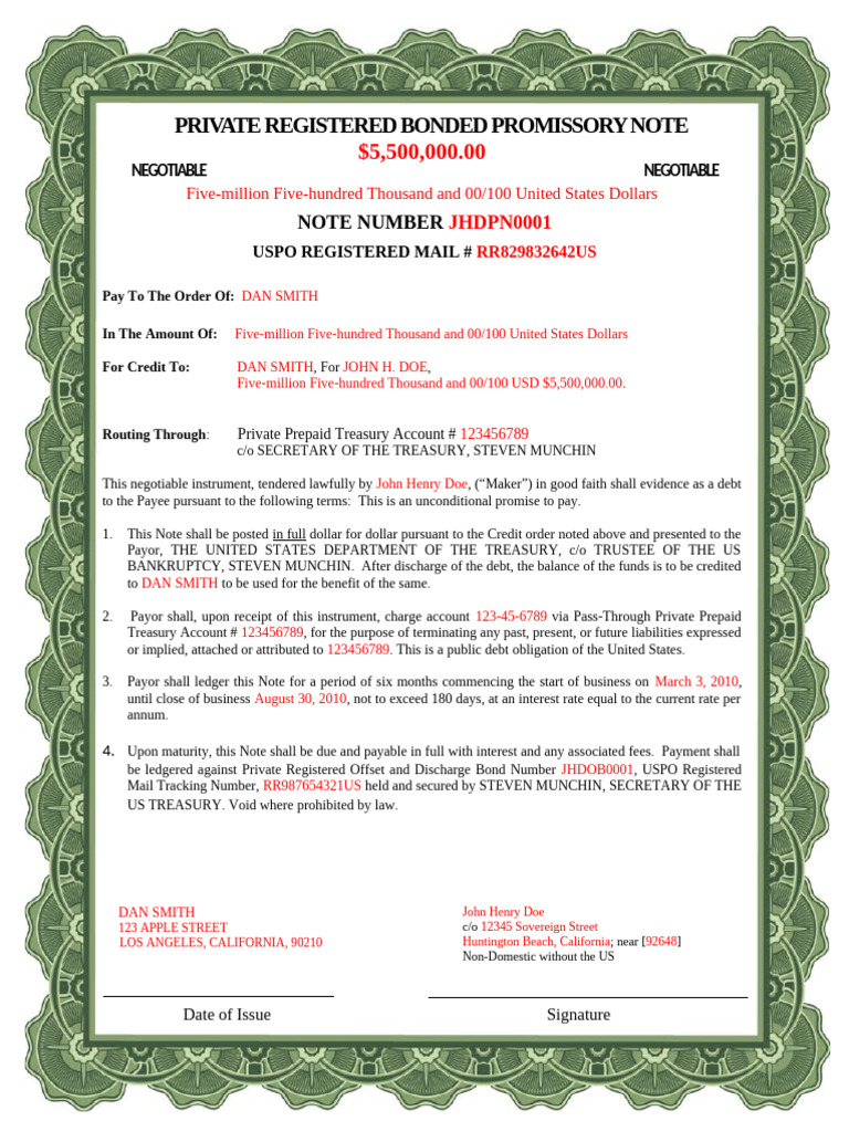 Bonded Promissory Note Pdf Negotiable Instrument Payments