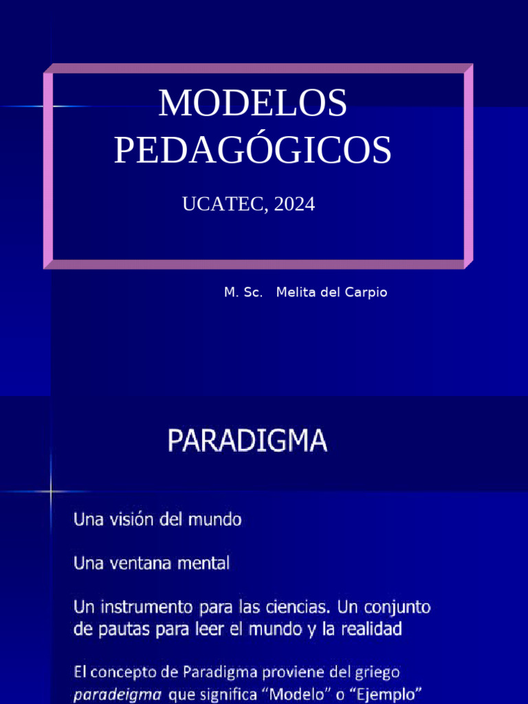 Modelos Pedagógicos y Enfoques | PDF | Pedagogía | Paradigma