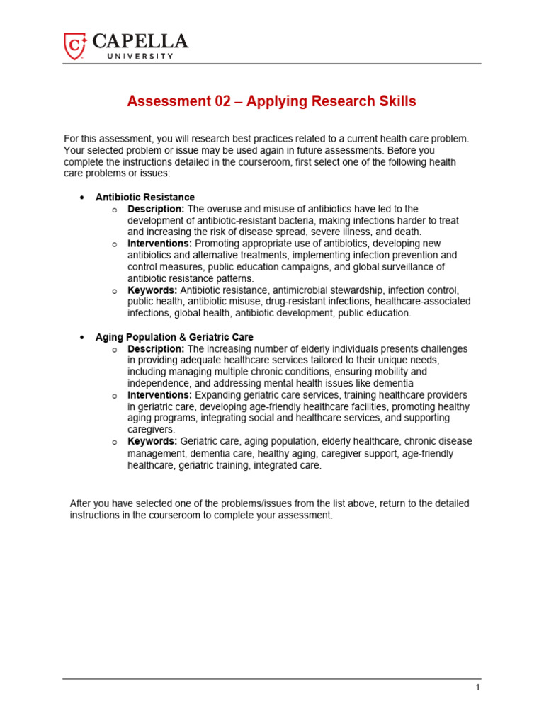 Health Care Research Assessment Guide | PDF