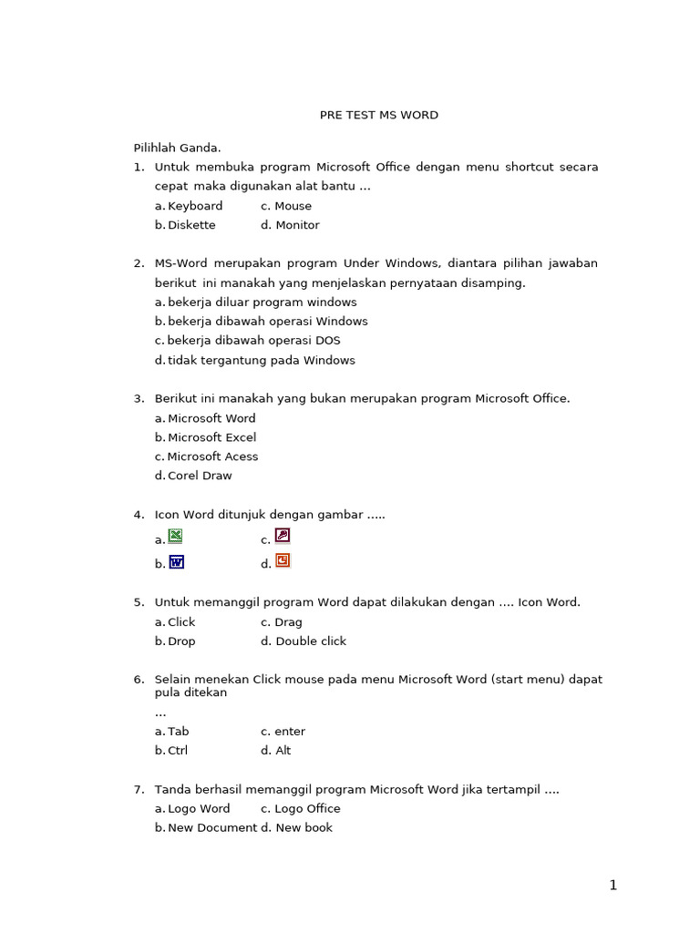 Panduan Dasar MS Word untuk Pemula | PDF