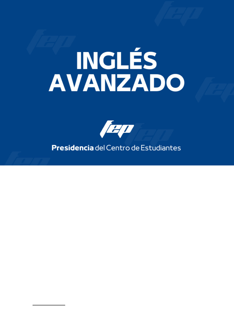 Inglés Avanzado Pdf Sintaxis Gramática