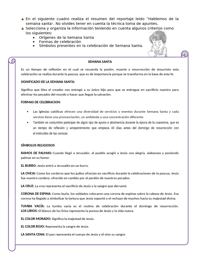 Significado y Celebración de Semana Santa | PDF | Jesús | Pascua de ...