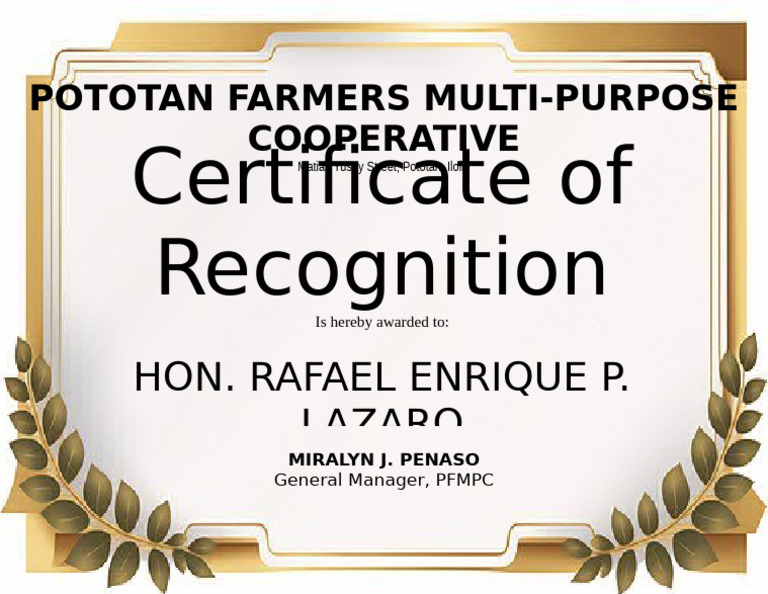 Oath Certificate for Hon. Rafael Lazaro | PDF