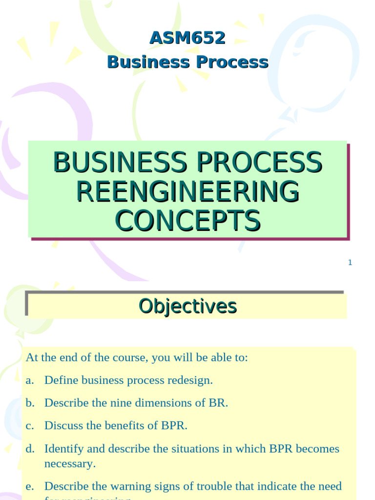 652 Topic 1 - BPR Concepts | PDF | Organizational Culture | Leadership