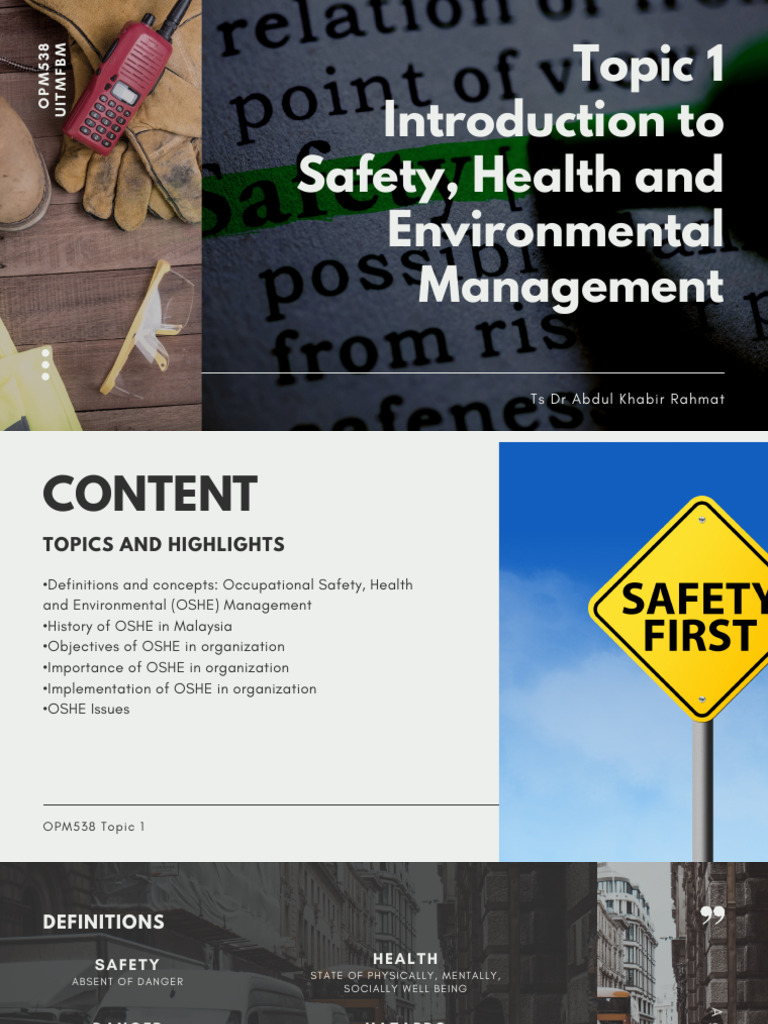 OSHE Management Overview in Malaysia | PDF | Occupational Safety And ...