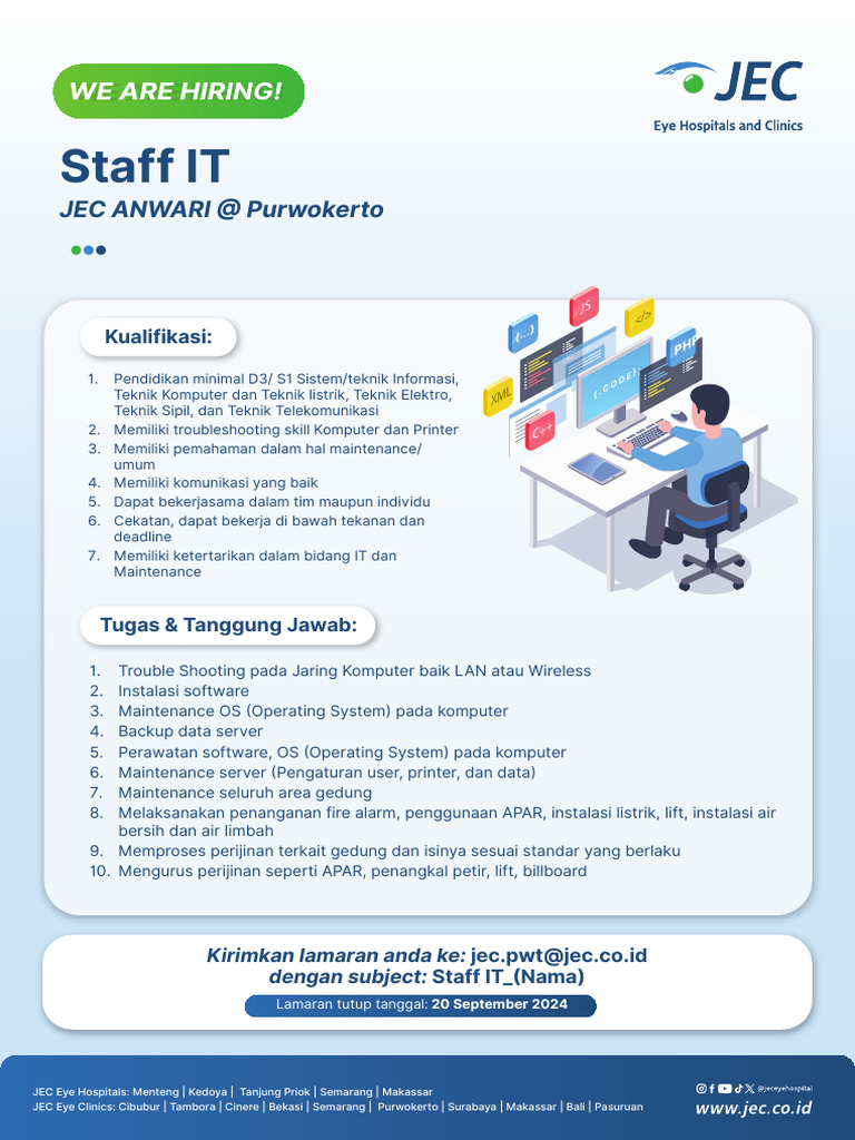 Lowongan Staff IT di JEC Anwari | PDF