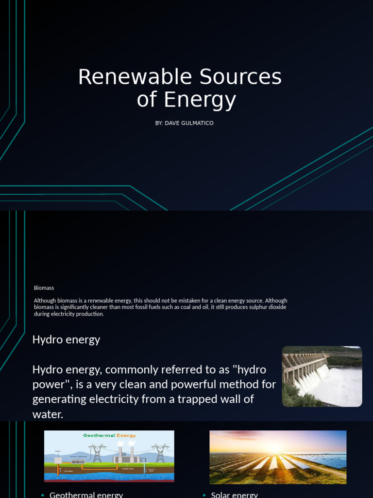 Renewable Sources ST | PDF | Renewable Energy | Energy Development