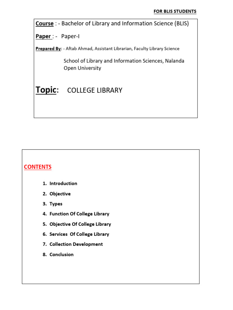 College Library Functions and Services | PDF | Libraries | Books