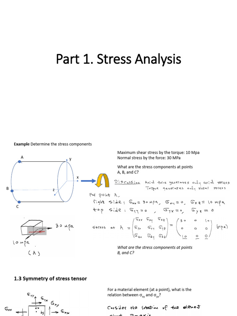 Stress Analysis and Component Transformation | PDF