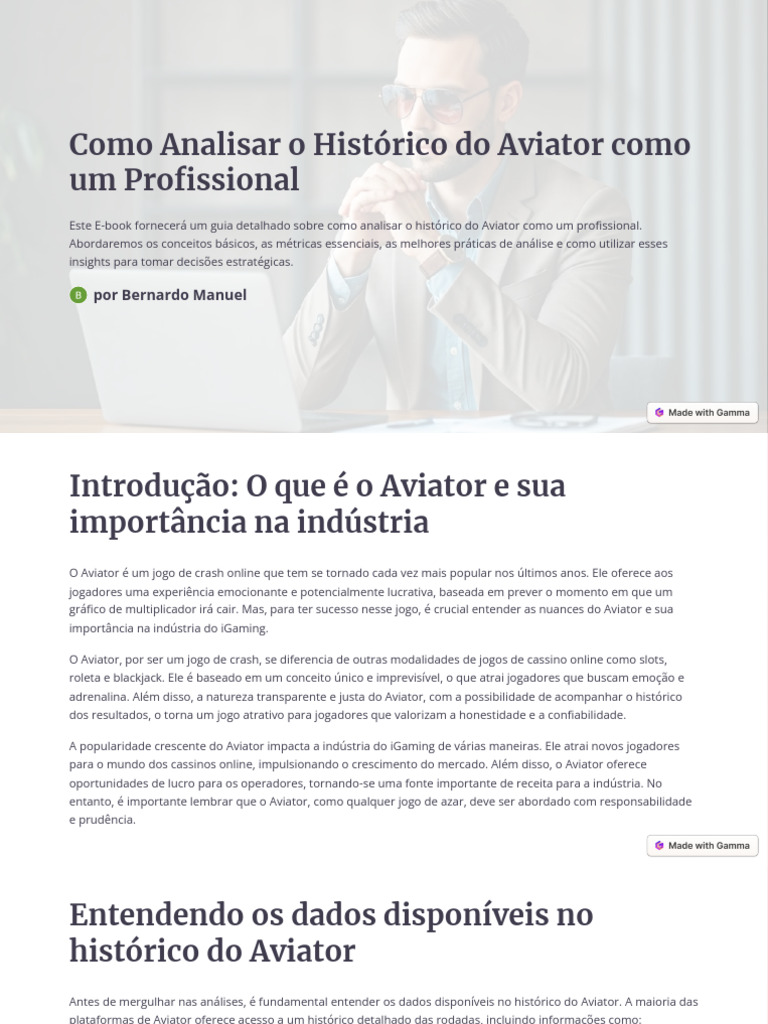 Análise Profissional do Histórico do Aviator | PDF | Desvio padrão ...