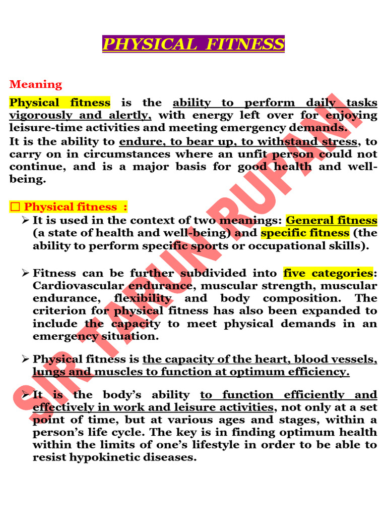 Physical Fitness Meaning In Tamil