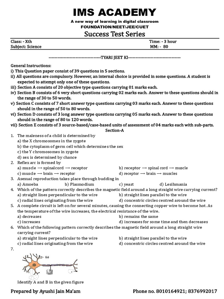Practice Paper 6 | PDF | Acid | Electrical Resistance And Conductance