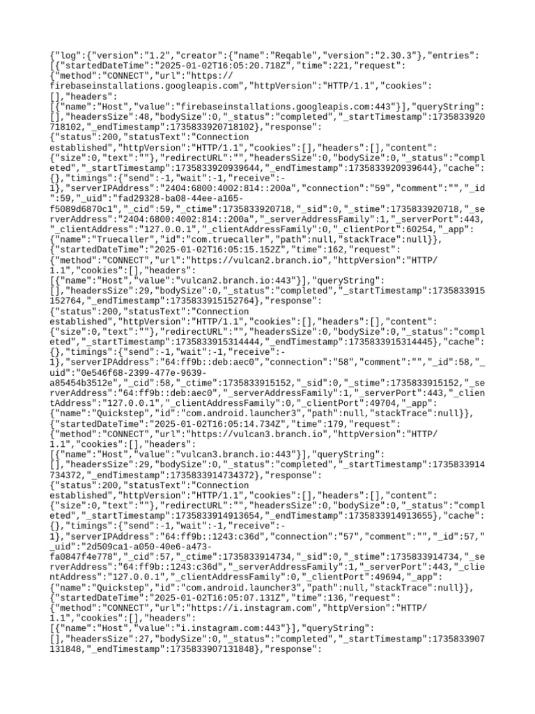 Honista v347.3.0.41.105 Connection Logs | PDF | Http Cookie | Hypertext