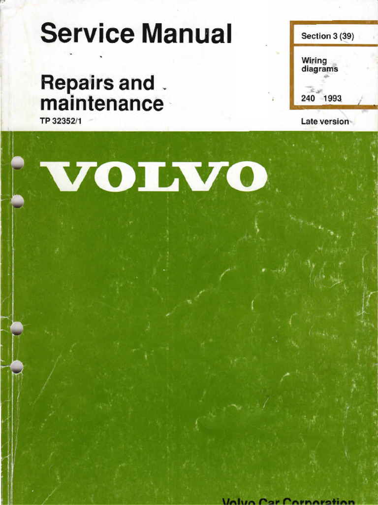 Volvo240 1993 Wiring Diagram | PDF