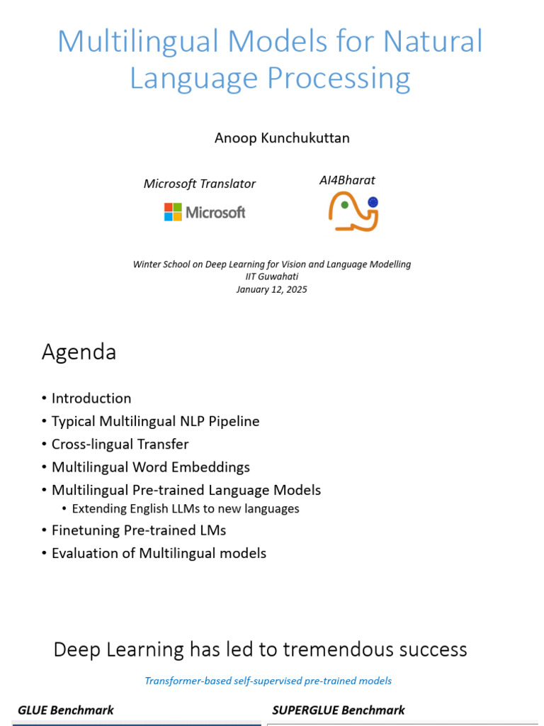 Multilingual NLP Models Overview | PDF | Multilingualism | Linguistics