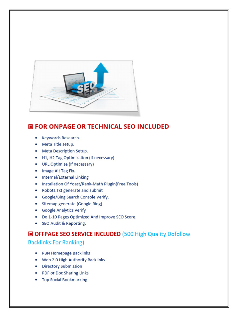 What You Will Get From This Service | PDF