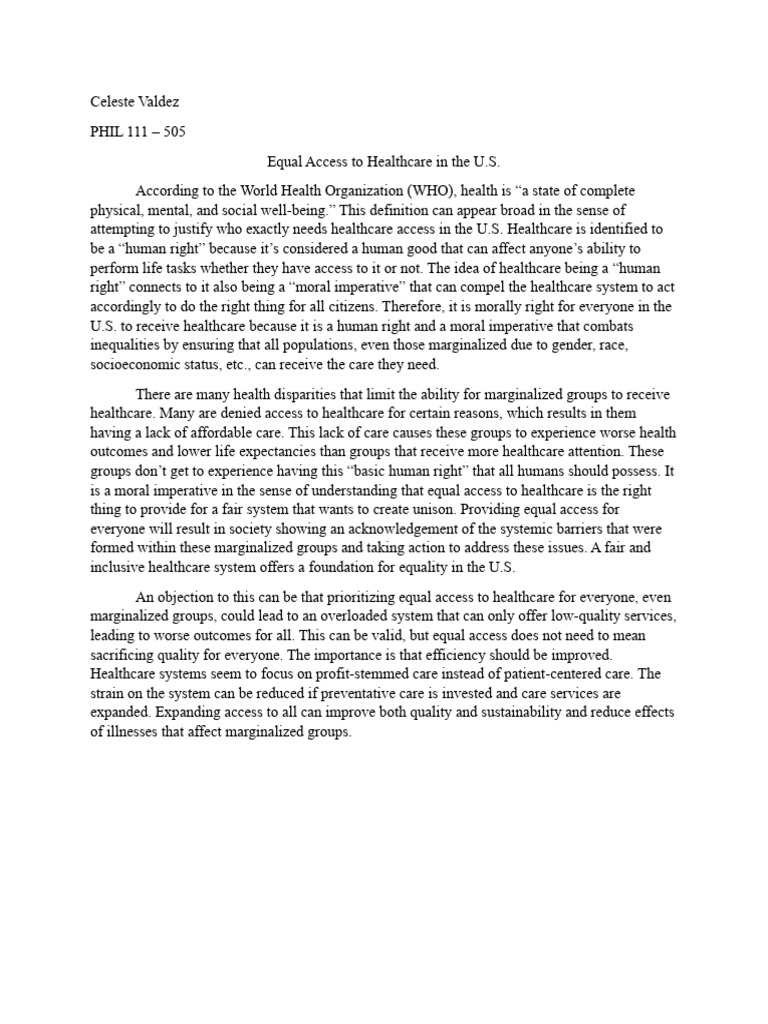 Very Short Paper | PDF | Health Care | Social Exclusion