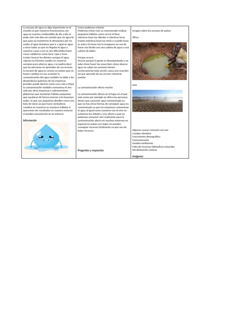 Crisis de agua: causas y soluciones | PDF | Agua | Contaminación