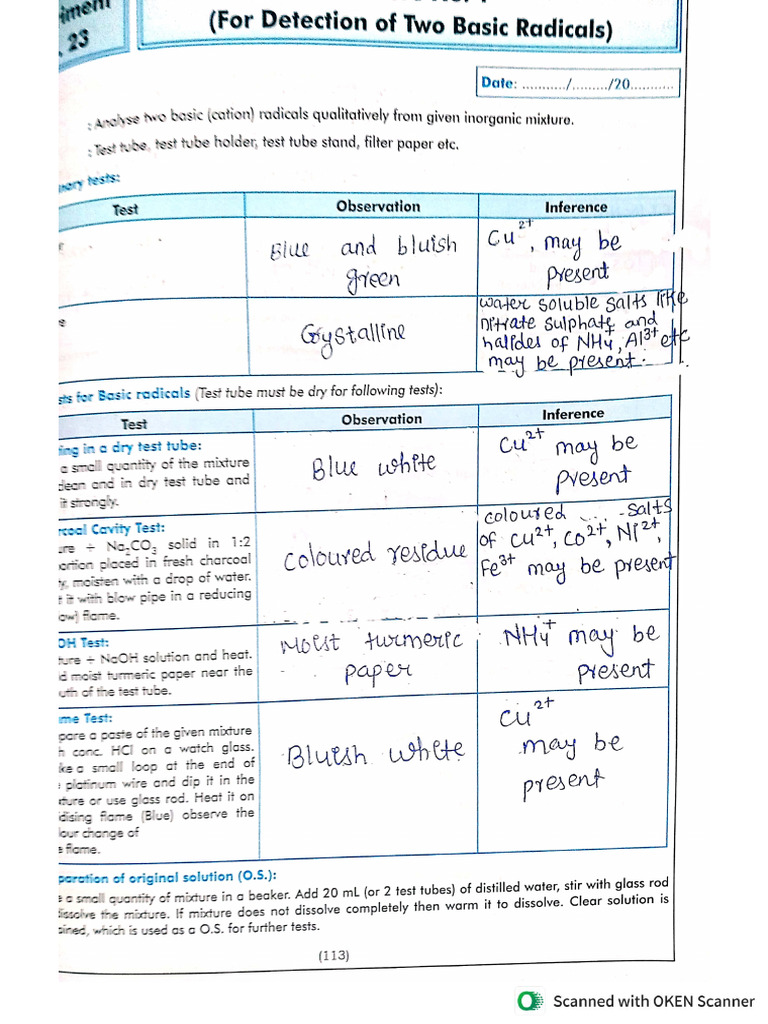 chemistry practical pdf | PDF