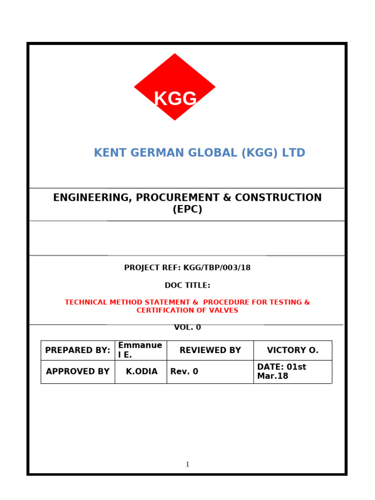 Steam Valve Inspection Procedure | PDF | Valve | Pressure