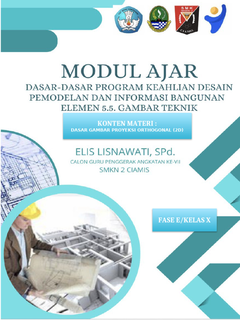 Dasar Gambar Proyeksi Orthogonal 2D | PDF