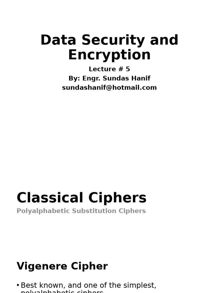 Vigenere Cipher: Encryption & Decryption Guide | PDF