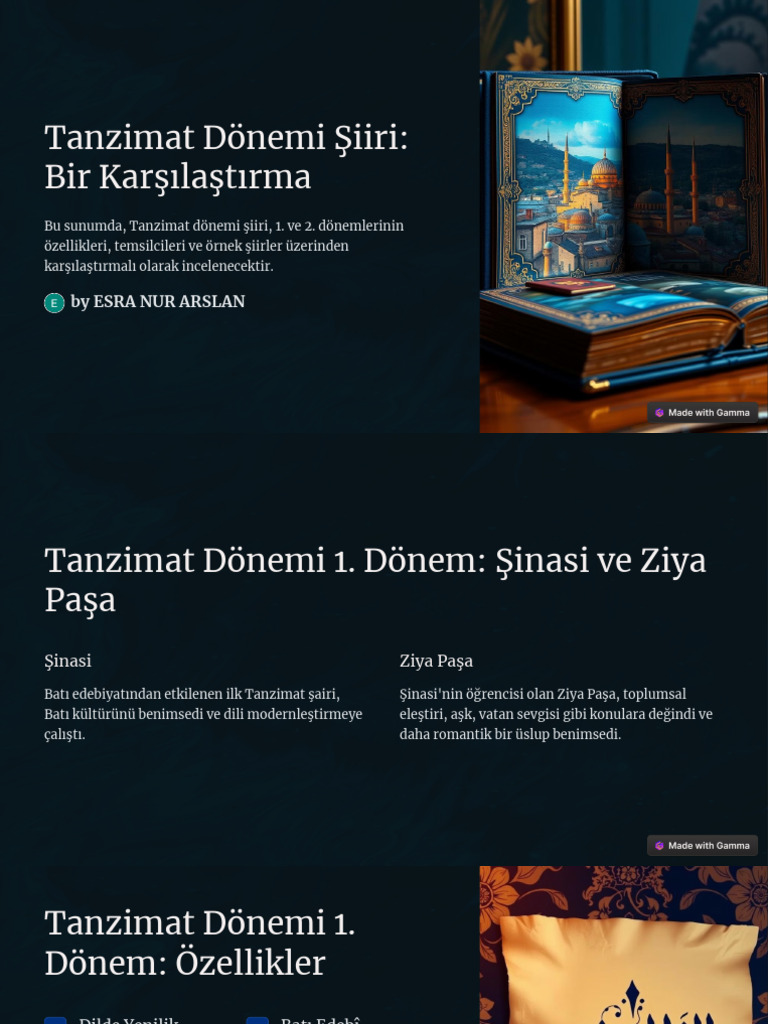 Tanzimat Donemi Siiri Bir Karsilastirma | PDF
