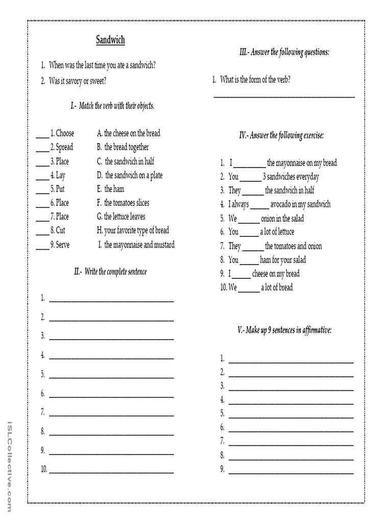 Sandwich Procedure Activity | PDF | Sandwich | Western Cuisine