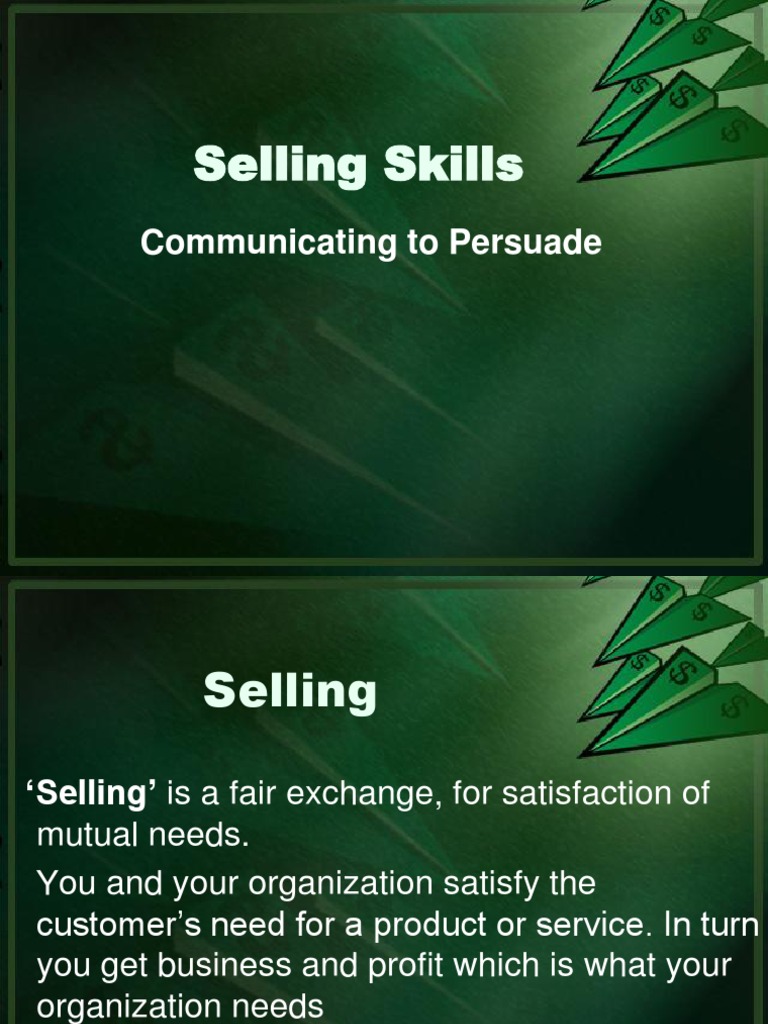 Effective Selling Skills and Techniques | PDF | Sales | Prices
