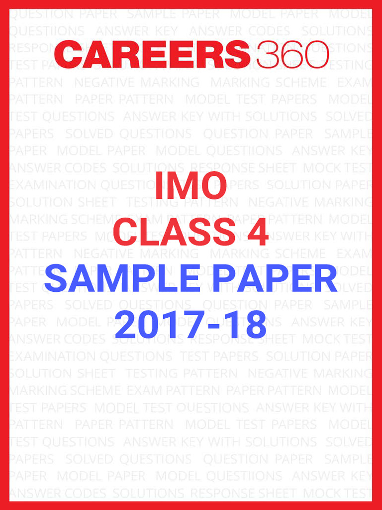 Class 4 IMO Sample Paper 2017-18 | PDF | Mathematics | Geometry