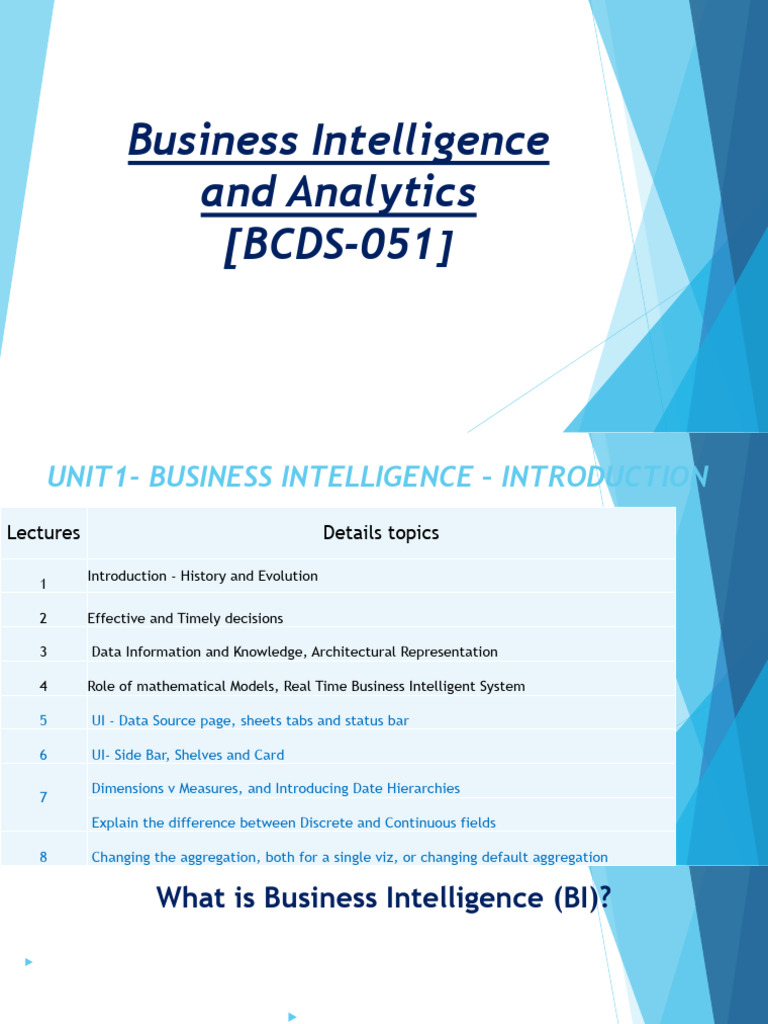 Business Intelligence Overview and Evolution | PDF | Business ...