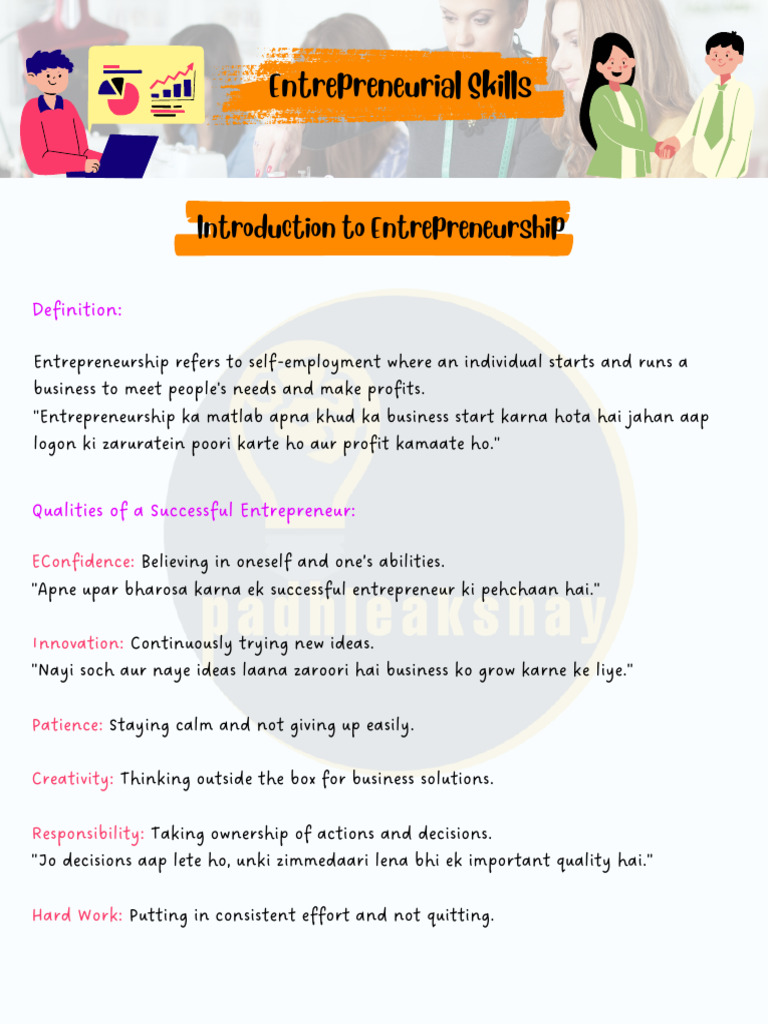 Introduction To Entrepreneurship Pdf Entrepreneurship Business